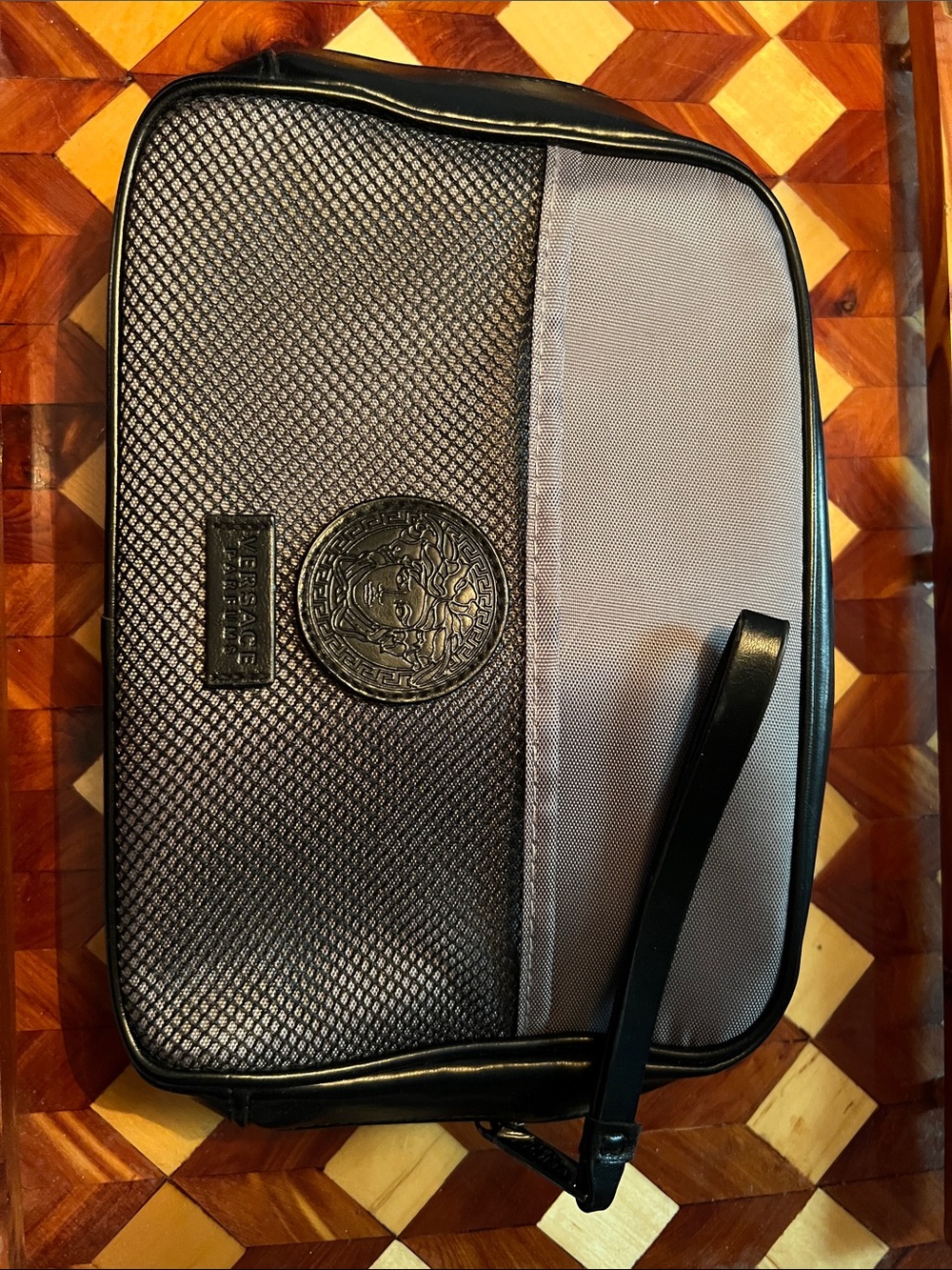 Versace Parfums Mesh Travel Toiletry Case